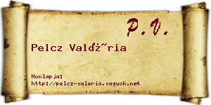 Pelcz Valéria névjegykártya