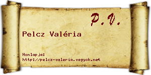 Pelcz Valéria névjegykártya